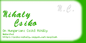 mihaly csiko business card